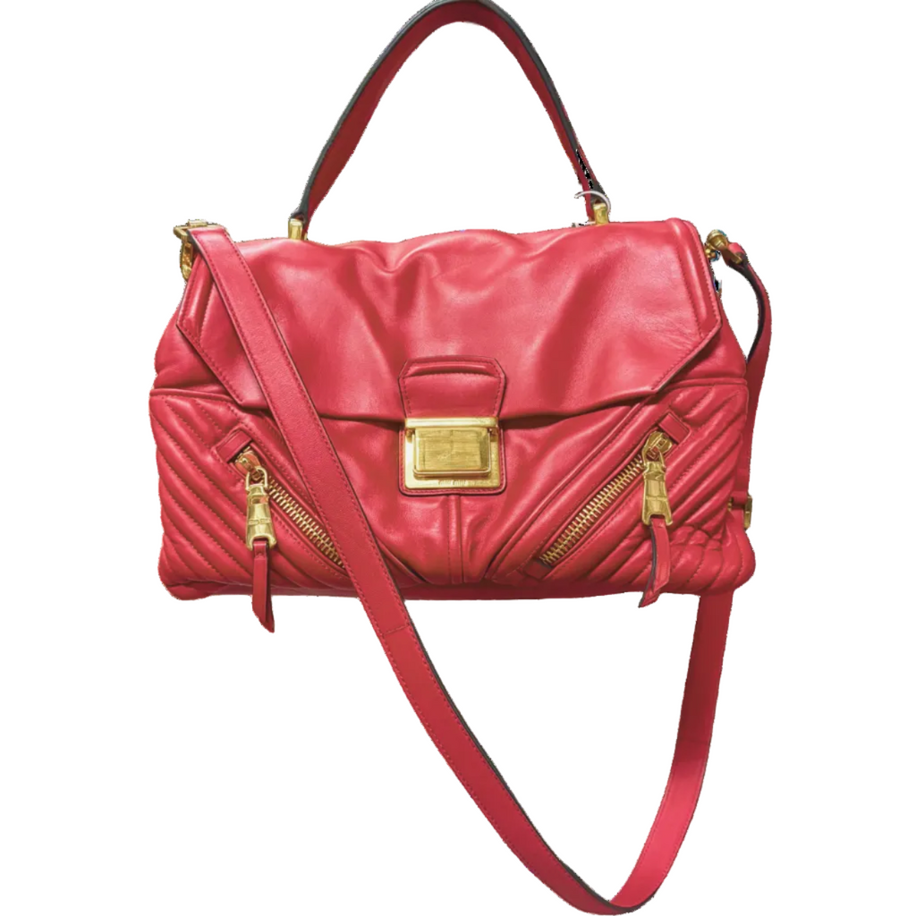 MIU MIU Quilted Nappa Leather Biker Tote