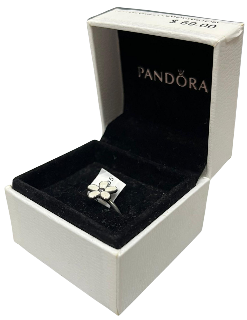 Pandora Darling Daisy White Enamel Flower Ring