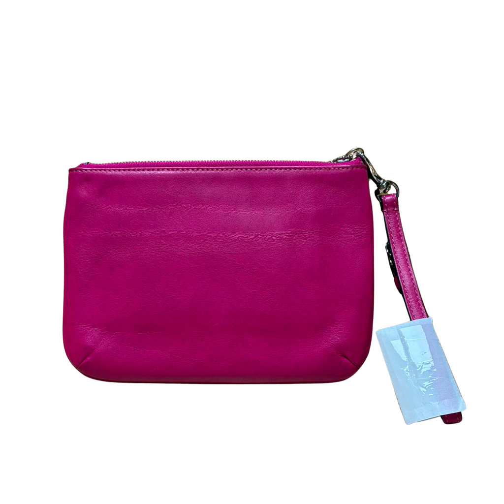 Coach Legacy Wristlet Leather Fuchsia