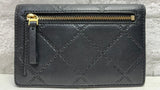 Tory Burch Georgia Slim Medium Wallet Black Leather