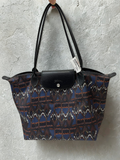 Longchamp Multicolor Print Nylon And Leather Le Pliage Tote