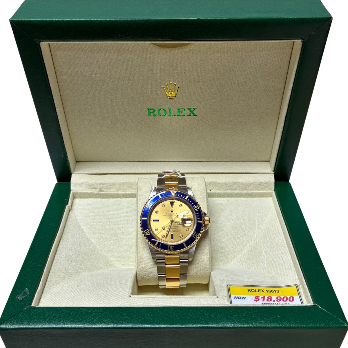 Rolex 16613 Submariner Date Mens Watch  TwoTone Oyster Bracelet