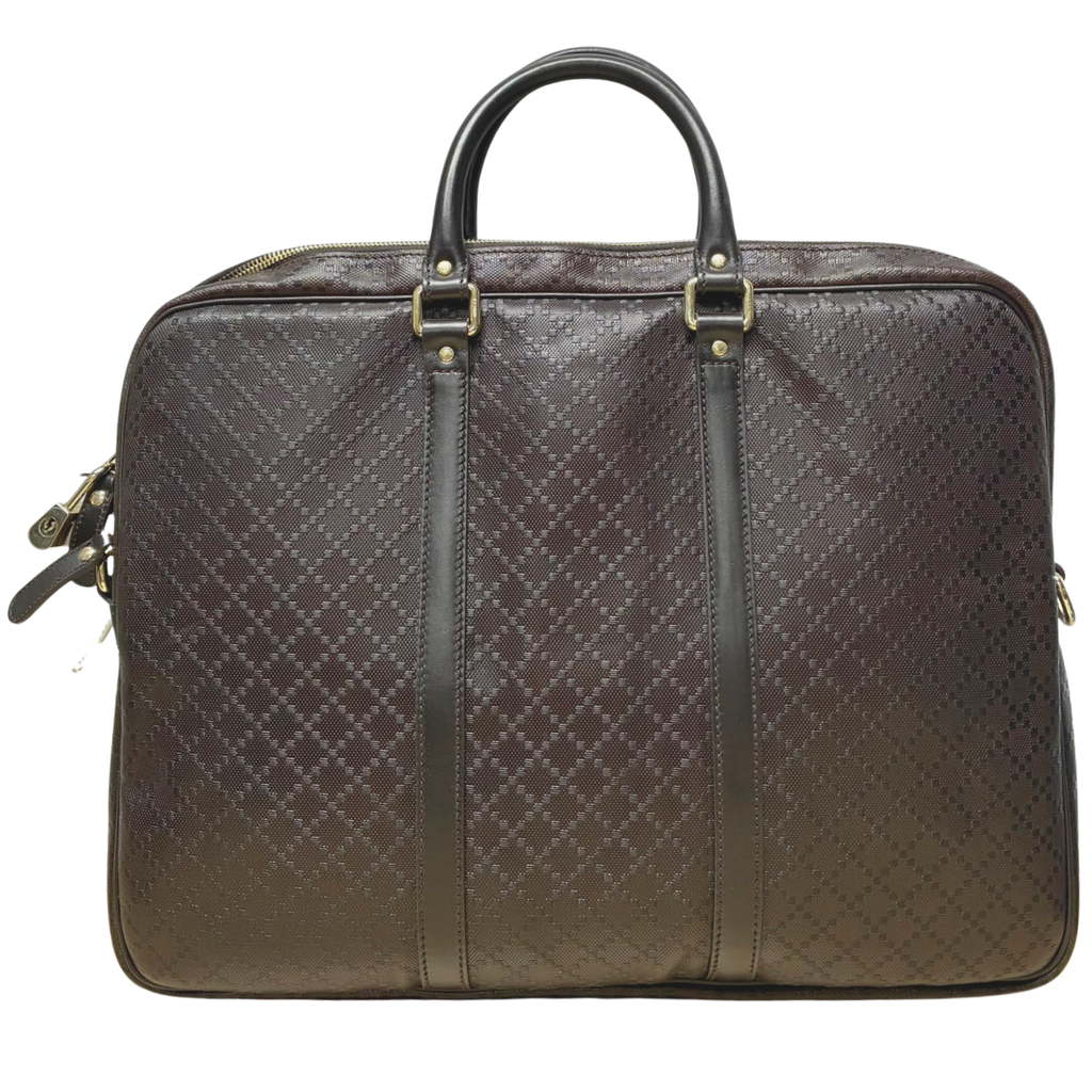 Gucci 208468 001998 Diamante Leather Briefcase