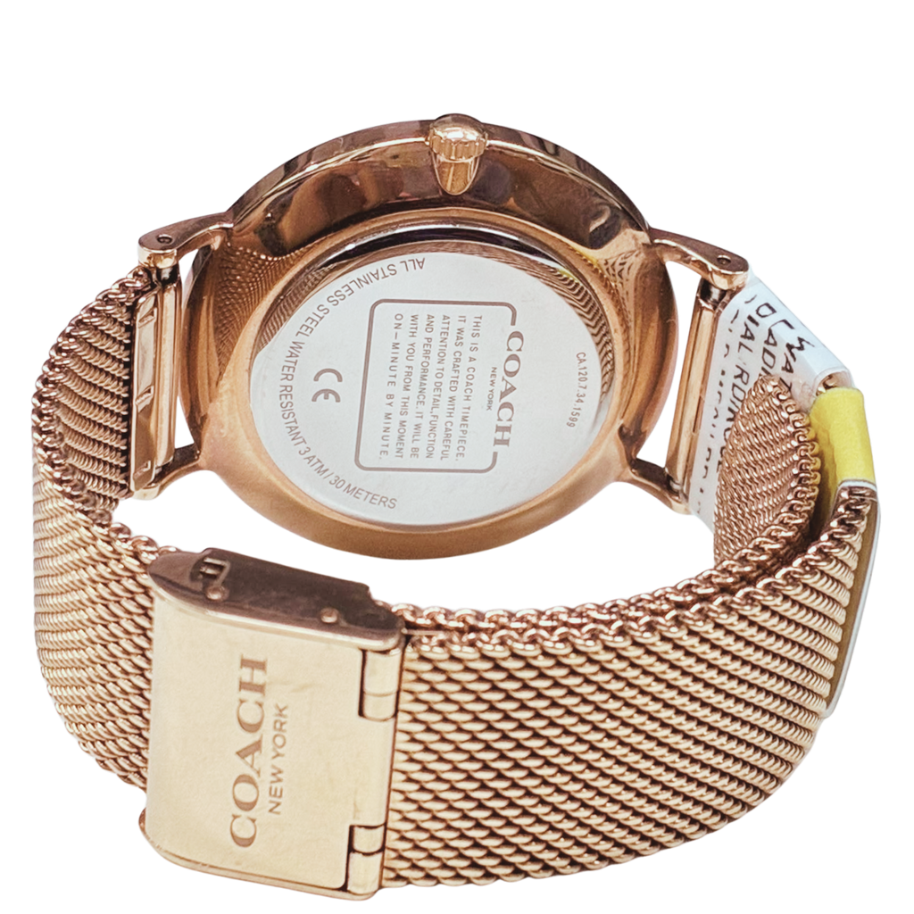 Coach CA.120.7.34.1599 Perry 36mm Rose Gold Mesh Womens Watch