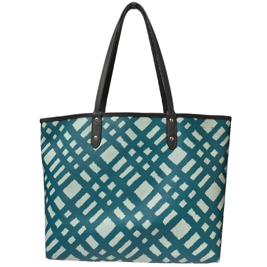Coach Wild Plaid City Tote Reversible