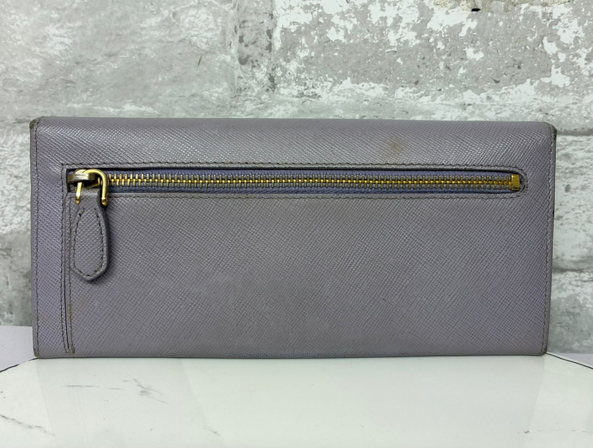 Prada Saffiano Metal Long Continental Wallet Argila