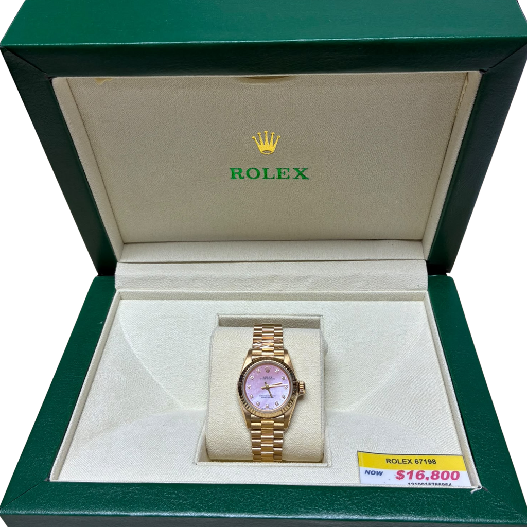 Rolex 67198 Lady Datejust 18k Yellow Gold Automatic Ladys Watch