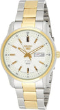 SEIKO 5 Automatic Silver Dial Two-Tone Men's Watch SNKP14J1, Silver-tone, Modern