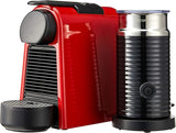Nespresso Essenza Mini Coffee Machine, Ruby Red & Aeroccino Milk Frother Bundle