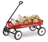 Roadmaster R6221T Kids and Toddler Classic 34-Inch Steel Pull Wagon, 8-inch Wheels, Red/Black