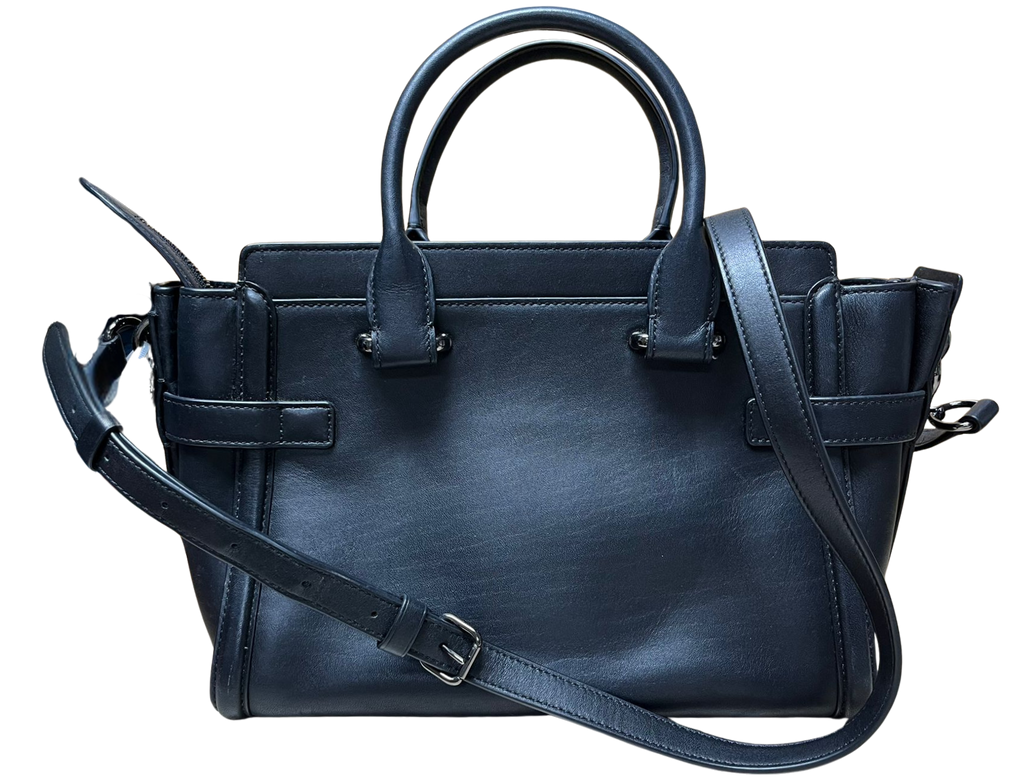 Coach Swagger 27 Black Leather Handbag