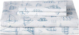 Nautica Queen Sheet Set, Cotton Percale Bedding Set, Crisp & Cool, Lightweight & Breathable