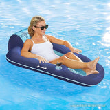 Aqua Luxury Inflatable Pool Floats for Adults with Headrest, Backrest, Footrest and Cup Holders