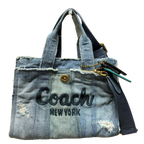 Coach L2581CCX13 Cargo Tote 26 with Repurposed Denim Patchwork