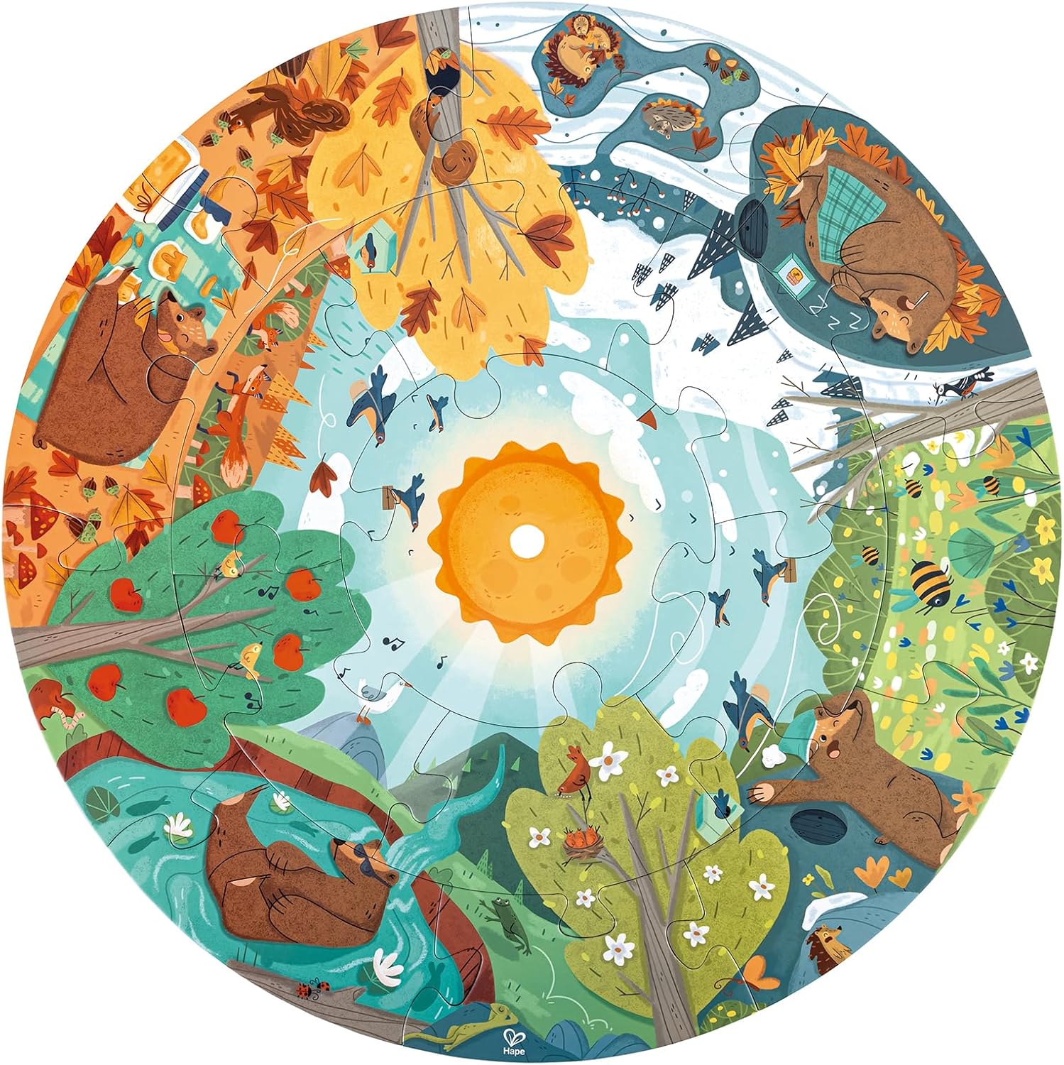 Hape 1636 Four Seasons Puzzle 16 Pieces Suitable For Age 3+ Years Main image