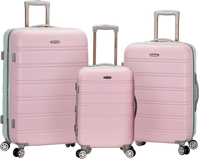 Rockland Melbourne Hardside Luggage 3 Piece set (20" 24" and 28") Mint Main image