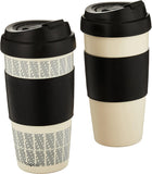 Copco 5237160 Reusable, Insulated Double Wall Travel Mugs 16-ounce White/Black, 2 Count (Pack of 1)