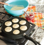 Nordic Ware 257NW-01740 Cast Aluminum Danish Ebelskiver Iron Pan