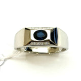 750WG Blue Sapphire & Diamond Ring