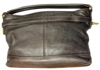 Burberry Dark Brown Leather Front Pocket Hobo