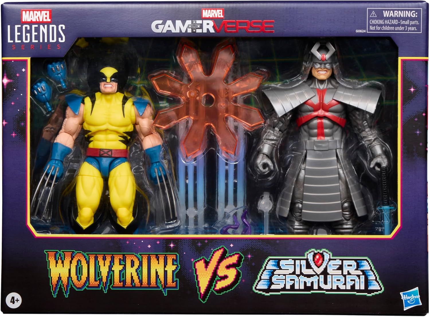 Marvel Legends Series Gamerverse Wolverine vs Marvel Silver Samurai Action Collectible Figures