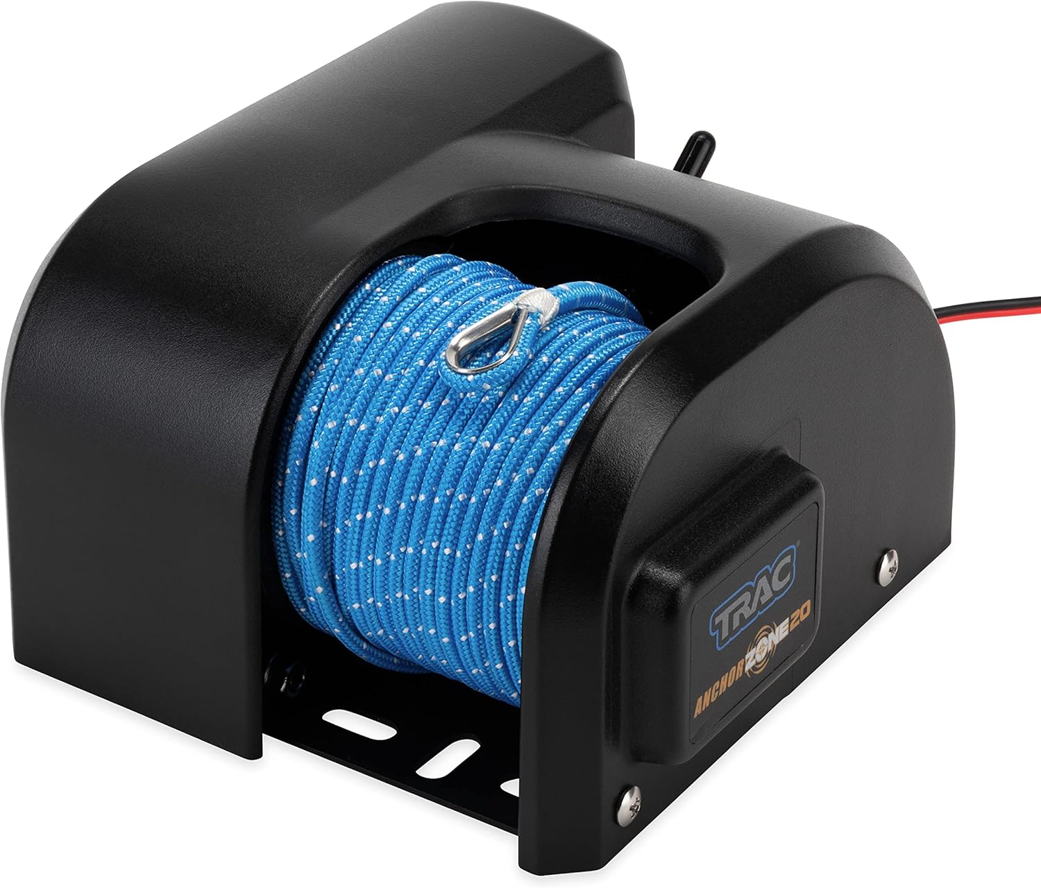 Trac Outdoors AnchorZone 20 Electric Anchor Winch - Anchors Up to 20 lb. - Includes 100-feet of Pre-Wound Anchor Rope with Use (69000), Black Main image