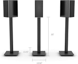 Atlantic 77335799 Speaker Stands for Bookshelf Speakers up to 20 lbs, Black, Pair