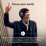 Sennheiser Momentum 4 Wireless Headphones - Bluetooth Headset for Crystal-Clear Calls with Adaptive Noise Cancellation, 60h Battery Life, Lightweight Folding Design - Black/Copper