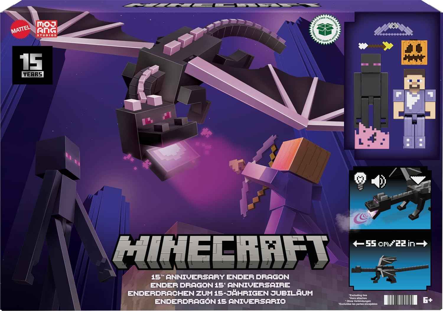 Minecraft 3.25" Ender Dragon 15th Anniversary Edition Main image