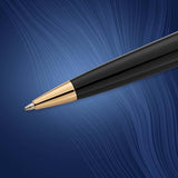 Waterman S0951700 Expert Black Lacquer with Golden Trim, Ballpoint Pen, Blue ink