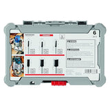 BOSCH RBS006SBS 6-Piece (Universally Compatible Accessory) Carbide-Tipped Groove Cutter Router Bit Assorted Set