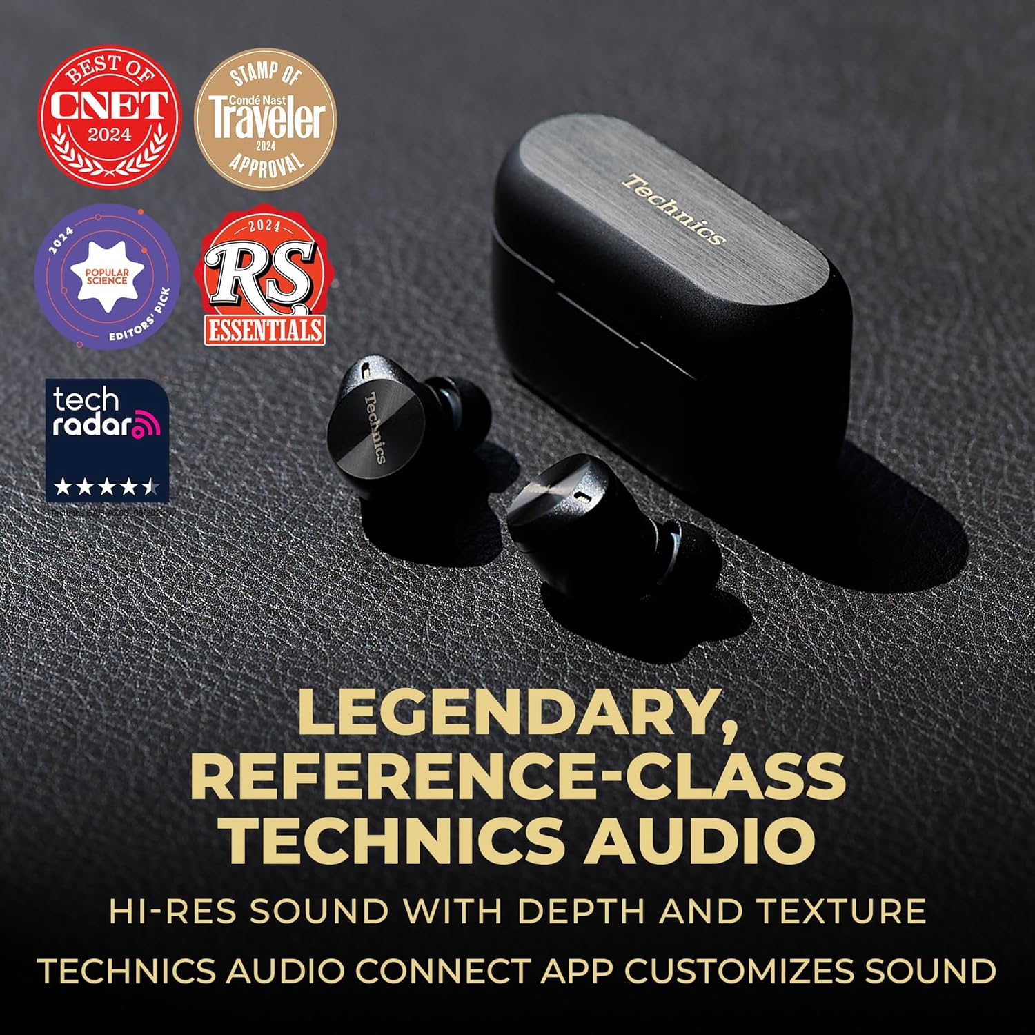 Technics EAHAZ80EK HiFi True Wireless Earbuds With Noise Cancelling Black Secondary image