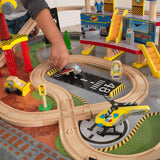 KidKraft Transportation Station Wooden Train Set And Table