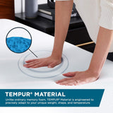 TEMPUR-PEDIC-Breeze Cooling Neck Memory Foam Medium Firm Pillow, White