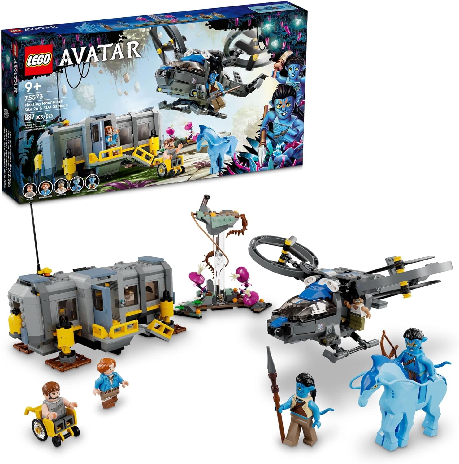 LEGO Avatar Floating Mountains: Site 26 & RDA Samson 75573 Building Toy Set; Toy for Movie Fans and Kids Boys and Girls Ages 9+ (887 Pieces)