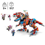 LEGO DREAMZzz 71484 2 in 1 Dinosaur Robot C-Rex by Cooper, t.rex Action Figure Transformable Toy in Pterodactyl with Articulated Parts and 4 Minifigures