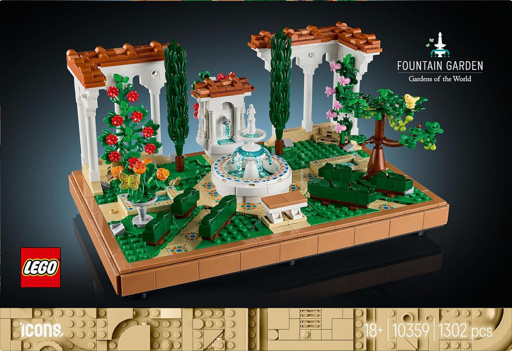 Lego 10359 Icon Fountain Garden Toy Birthday Present Block Mother Day Father Day Men Women Interior Stylish