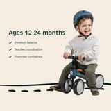 Retrospec Cricket Baby Walker Balance Bike With 4 Wheels For Ages 12to24 Months Blue