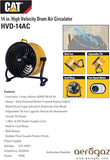 Caterpillar High Velocity Drum Air Circulation Fan Black 14 HVD 14AV