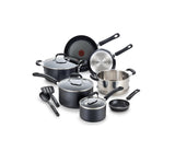 T-fal C515SC Professional Total Nonstick Thermo-Spot Heat Indicator Induction Base Cookware Set, 12-Piece, Black