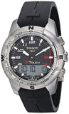 Tissot T Touch II Titanium Watch Black Carbon Fiber Dial Rubber Strap