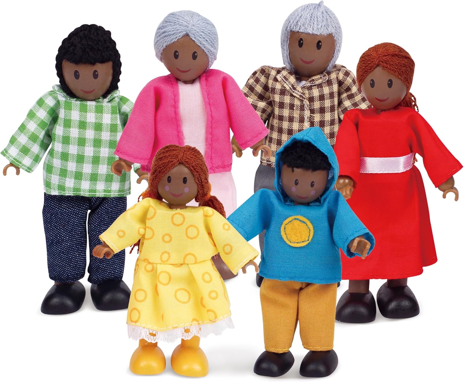 Hape African American Wooden Doll House Family Main image