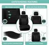 FH Group Car Seat Covers 3D Air Mesh - Universal Fit, Low Back Seat Cover, Airbag Compatible, Split Bench Rear Seat, Washable Seat Cover for SUV and Sedan