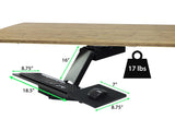 KEYBOARD TRAY KT2 641/ERGONOMICKT2 Ergonomic Under-Desk Adjustable Height & Angle Sit to Stand Up Keyboard Tray with negative tilt Best standing desk computer keyboard holder drawer