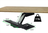 KT2 Ergonomic Under-Desk Adjustable Height & Angle Sit to Stand Up Keyboard Tray with negative tilt Best standing desk computer keyboard holder drawer