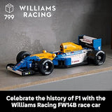 LEGO Icons Williams Racing FW14B & Nigel Mansell - F1 Car Model Set with a Collectible Driver Minifigure, Trophy & Display Stand