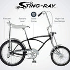 Schwinn Classic Old School Krate Bike 16inch Front Wheel And 20inch Rear Wheel Spring Fork Coal
