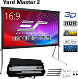 Elite Screens Yard Master 2, 90 inch Outdoor Projector Screen with Stand 16:9, 8K 4K Ultra HD 3D Fast Folding Portable Movie Theater Cinema 90" Indoor Foldable Easy Snap Projection Screen, OMS90H2