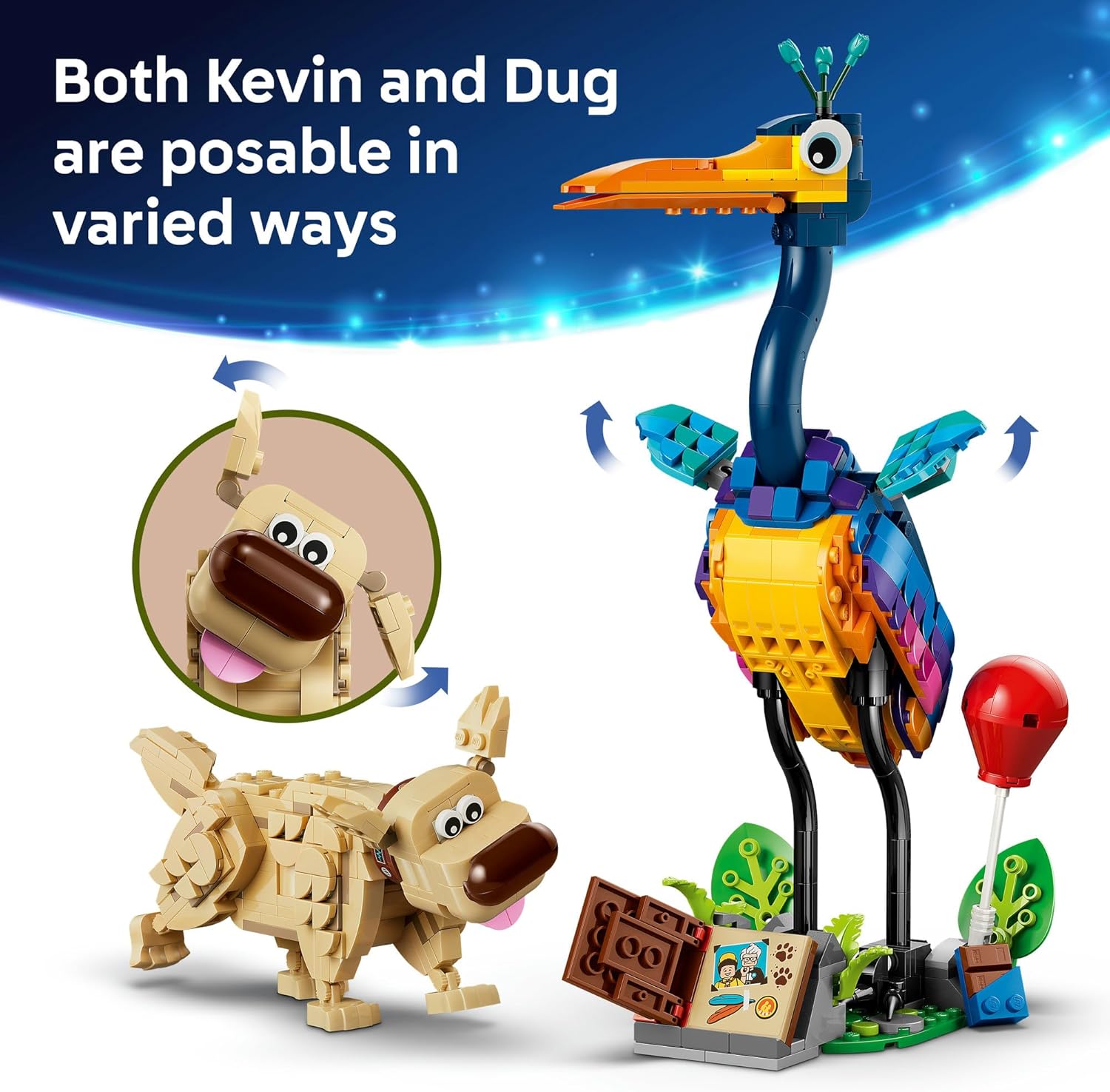 LEGO 43290 Disney and Pixar Kevin And Dug Up Movie Toy Dog Building Set Secondary image