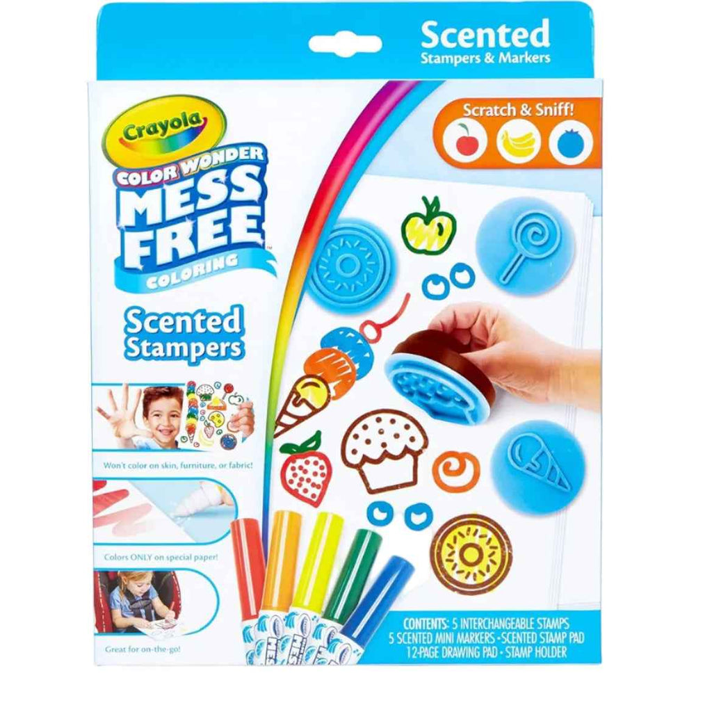 Crayola 752452 Color Wonder Mess Free Coloring Scented Stampers And Markers Set 12 Pieces